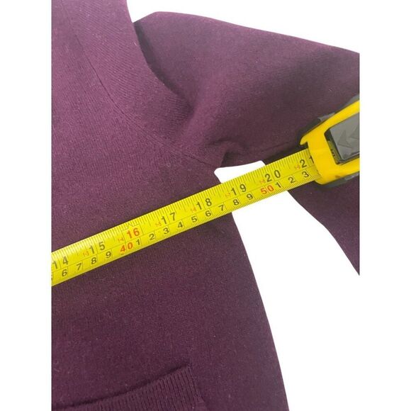 Zara Womens Sweater Medium M Purple V-Neck Wool Cardigan 2893/110 NWT - Picture 9 of 11